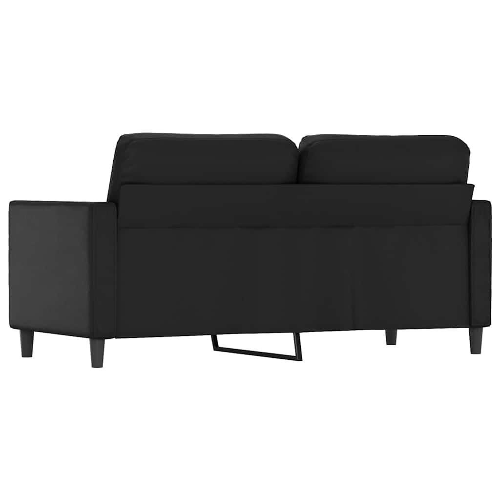 Canapé à 2 places Noir 140 cm Similicuir - XIOS