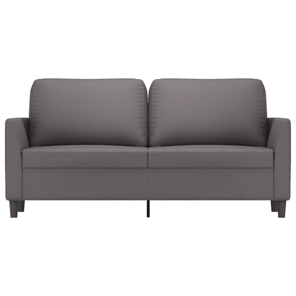 Canapé à 2 places Gris 140 cm Similicuir - XIOS
