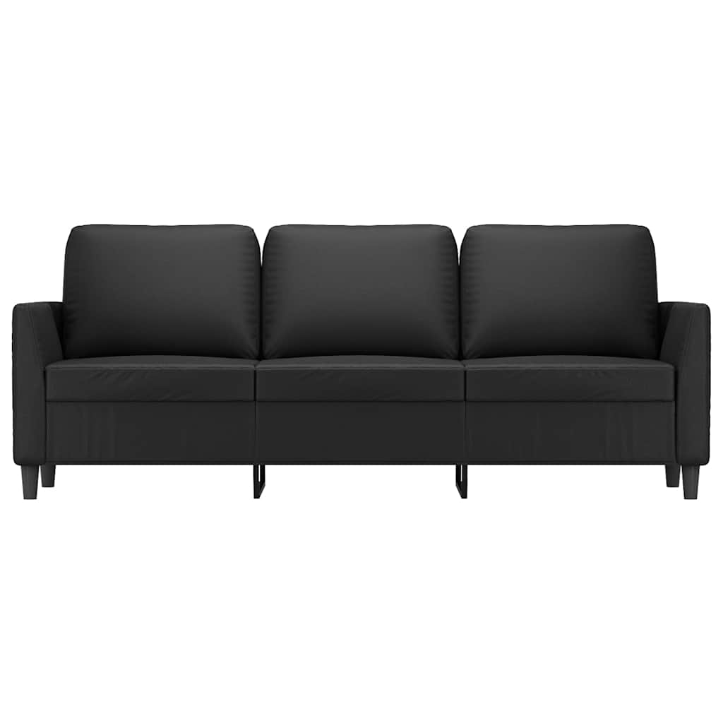 Canapé à 3 places Noir 180 cm Similicuir - XIOS