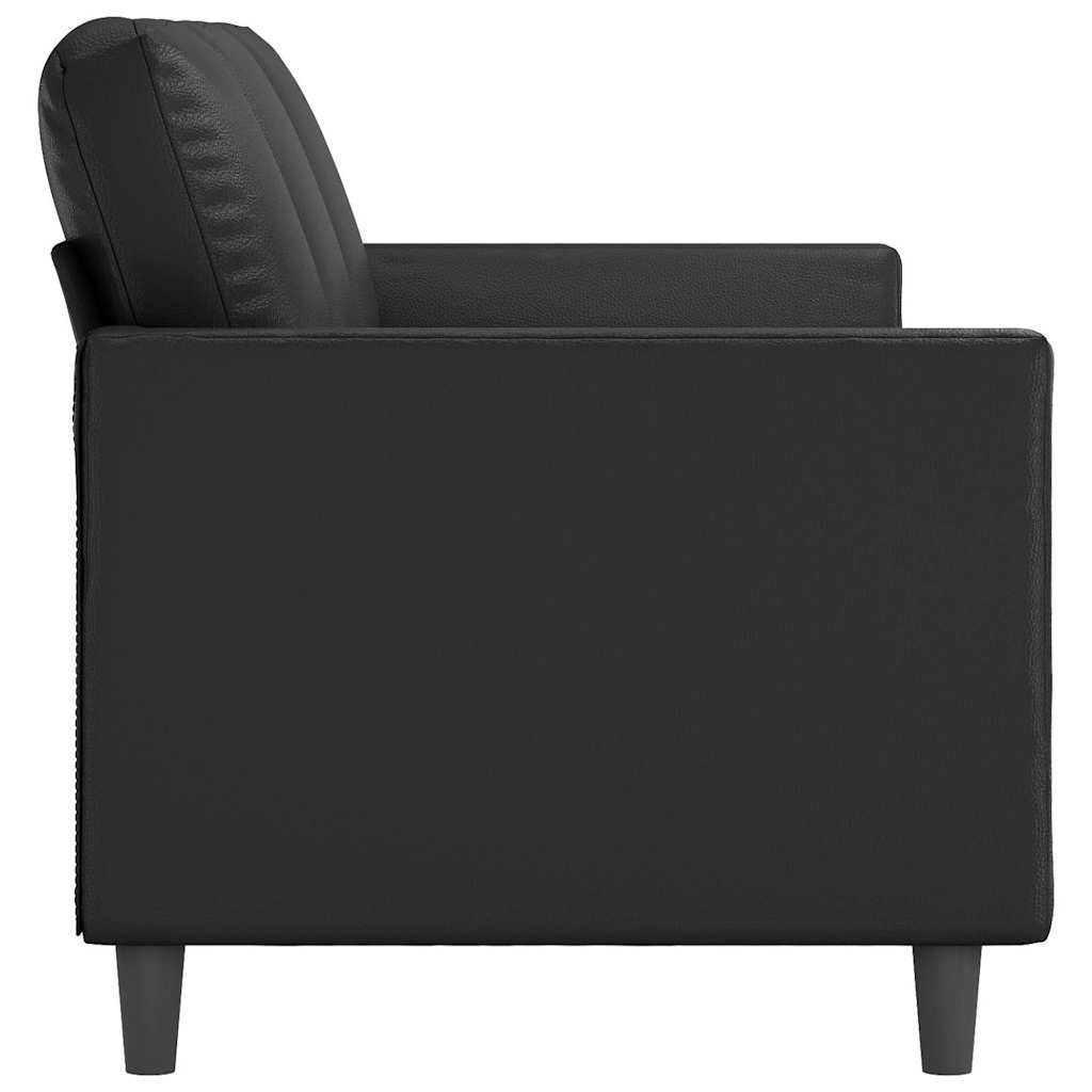 Canapé à 3 places Noir 180 cm Similicuir - XIOS