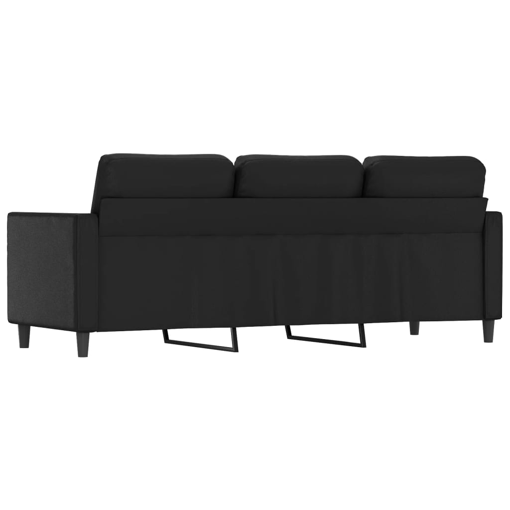Canapé à 3 places Noir 180 cm Similicuir - XIOS