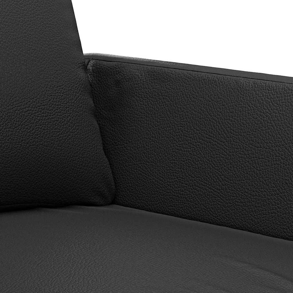 Canapé à 3 places Noir 180 cm Similicuir - XIOS