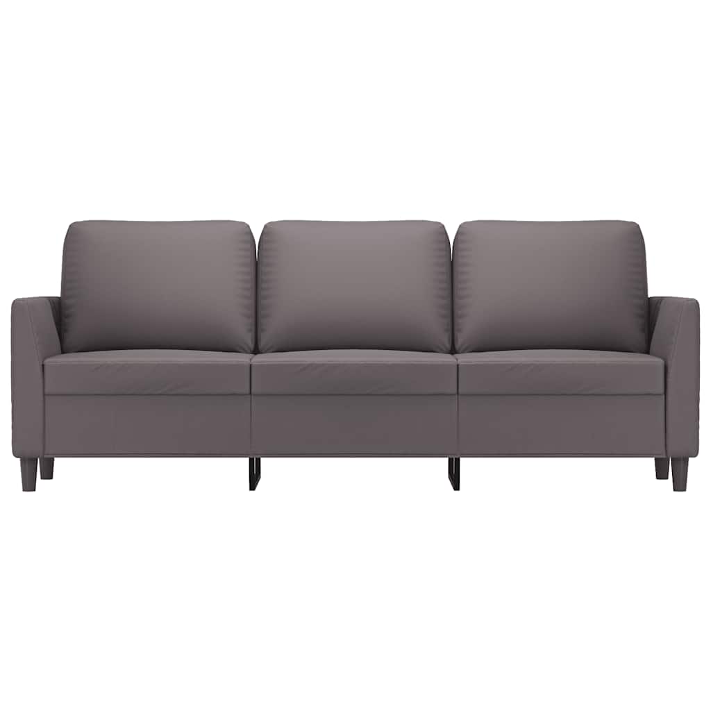 Canapé à 3 places Gris 180 cm Similicuir - XIOS