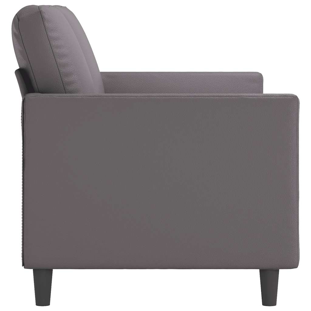 Canapé à 3 places Gris 180 cm Similicuir - XIOS