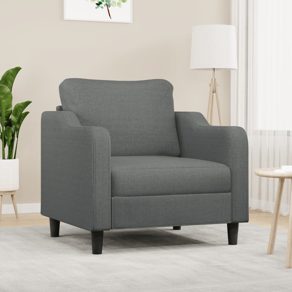 Fauteuil Gris foncé 60 cm Tissu - XIOS
