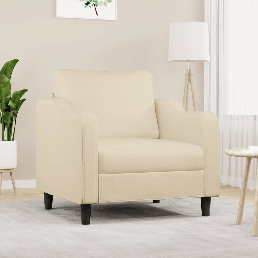 Fauteuil Crème 60 cm Tissu - XIOS