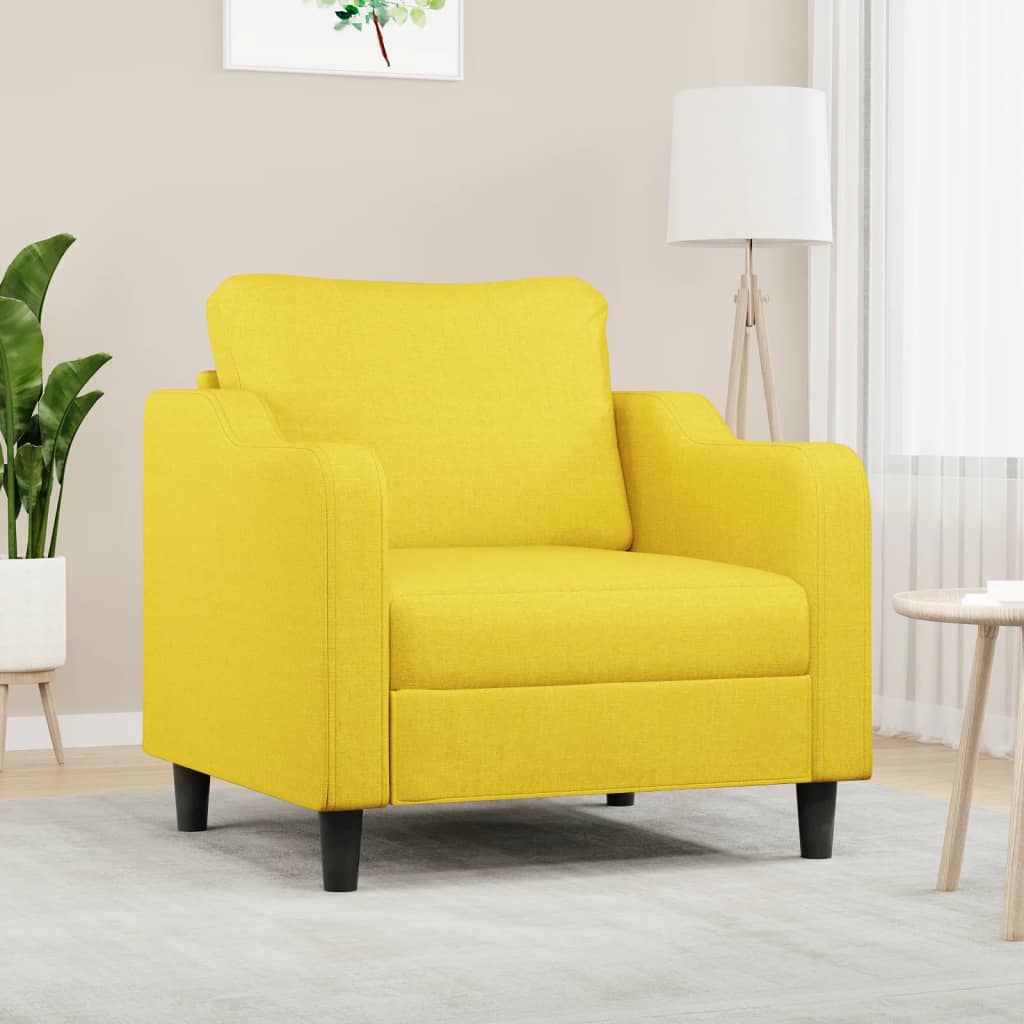 Fauteuil Jaune clair 60 cm Tissu - XIOS