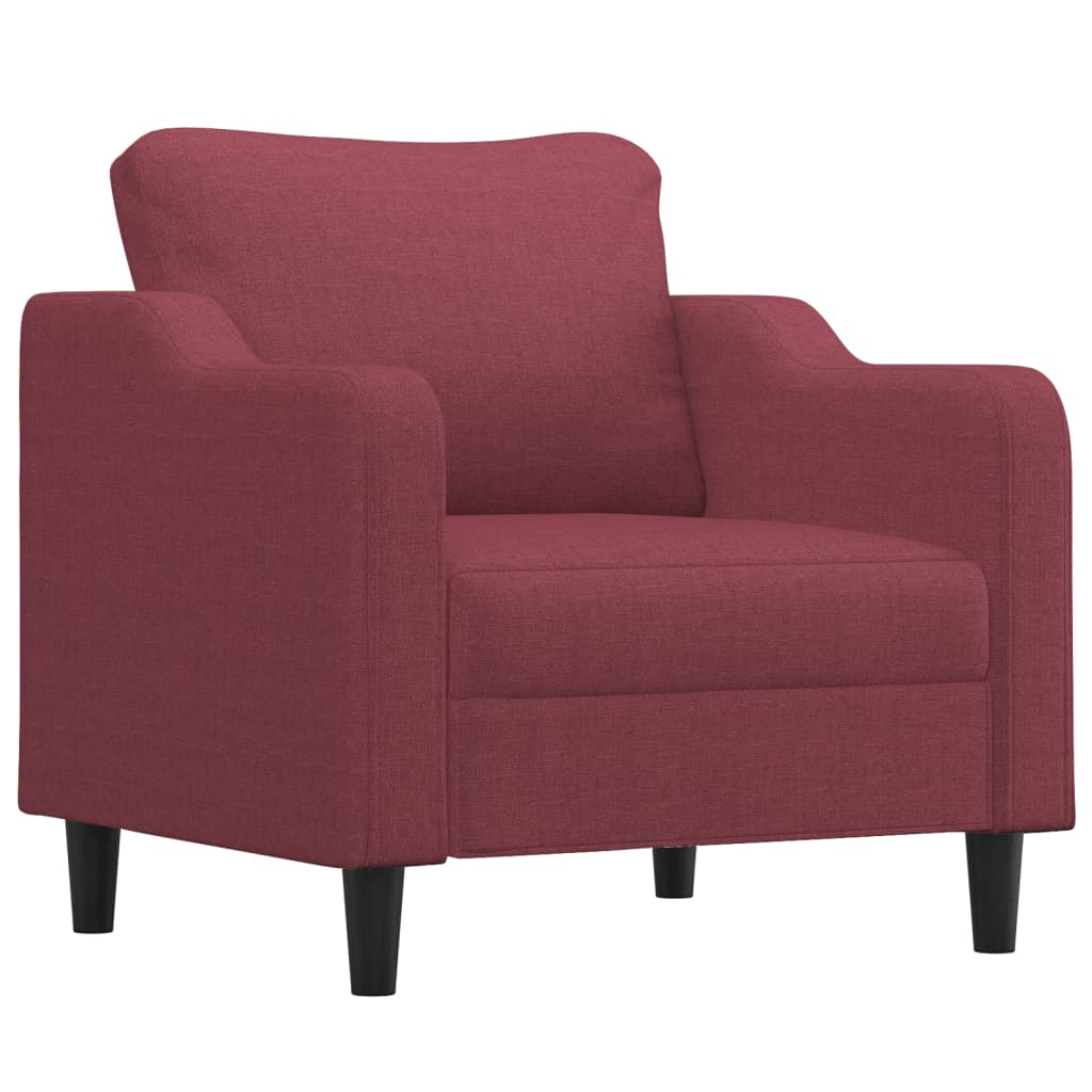 Fauteuil Rouge bordeaux 60 cm Tissu - XIOS