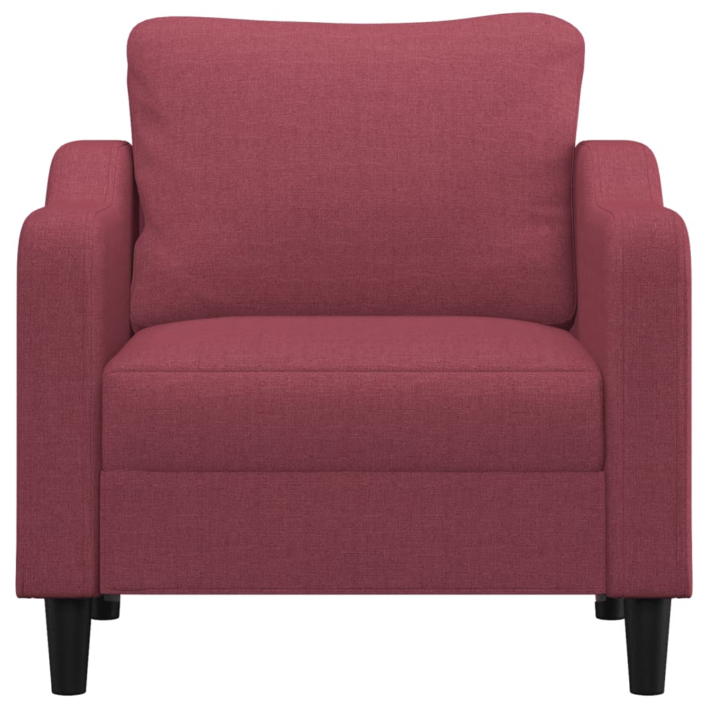 Fauteuil Rouge bordeaux 60 cm Tissu - XIOS
