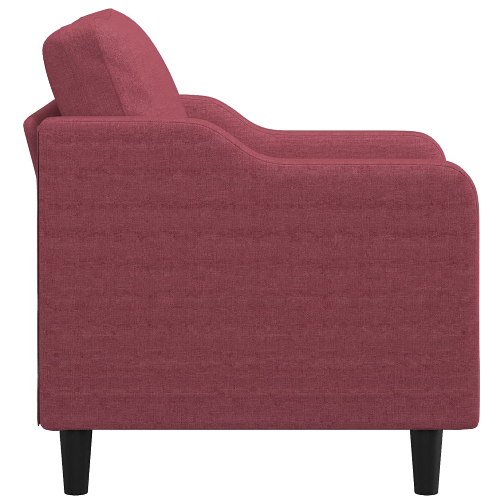 Fauteuil Rouge bordeaux 60 cm Tissu - XIOS