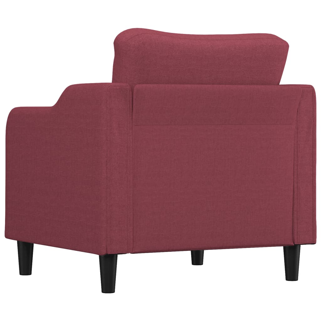 Fauteuil Rouge bordeaux 60 cm Tissu - XIOS