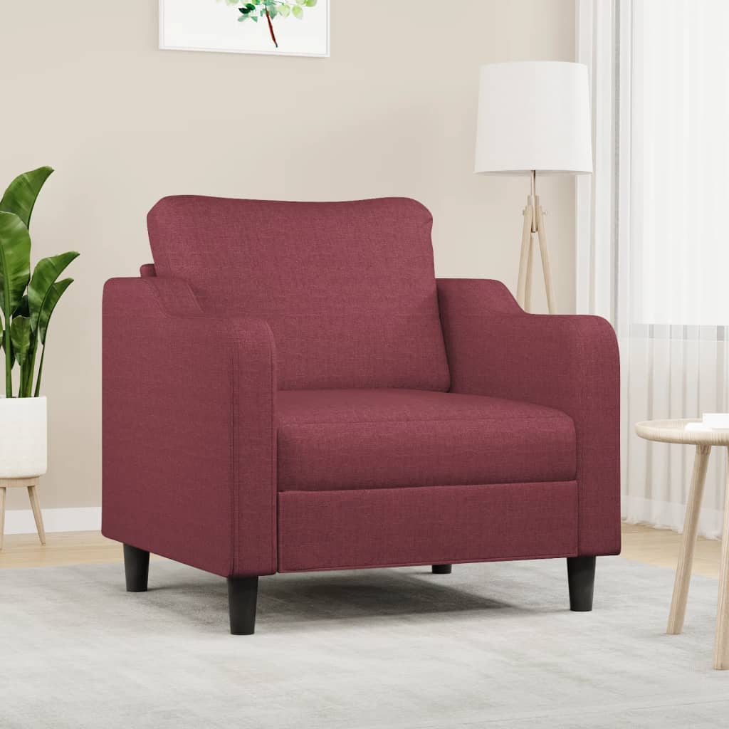 Fauteuil Rouge bordeaux 60 cm Tissu - XIOS