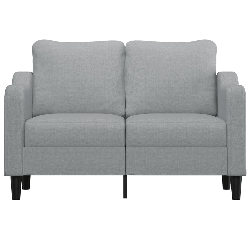 Canapé à 2 places Gris clair 120 cm Tissu - XIOS