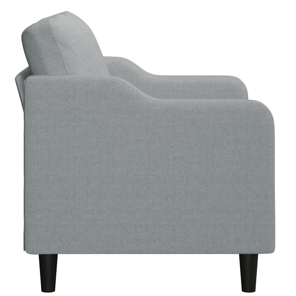 Canapé à 2 places Gris clair 120 cm Tissu - XIOS