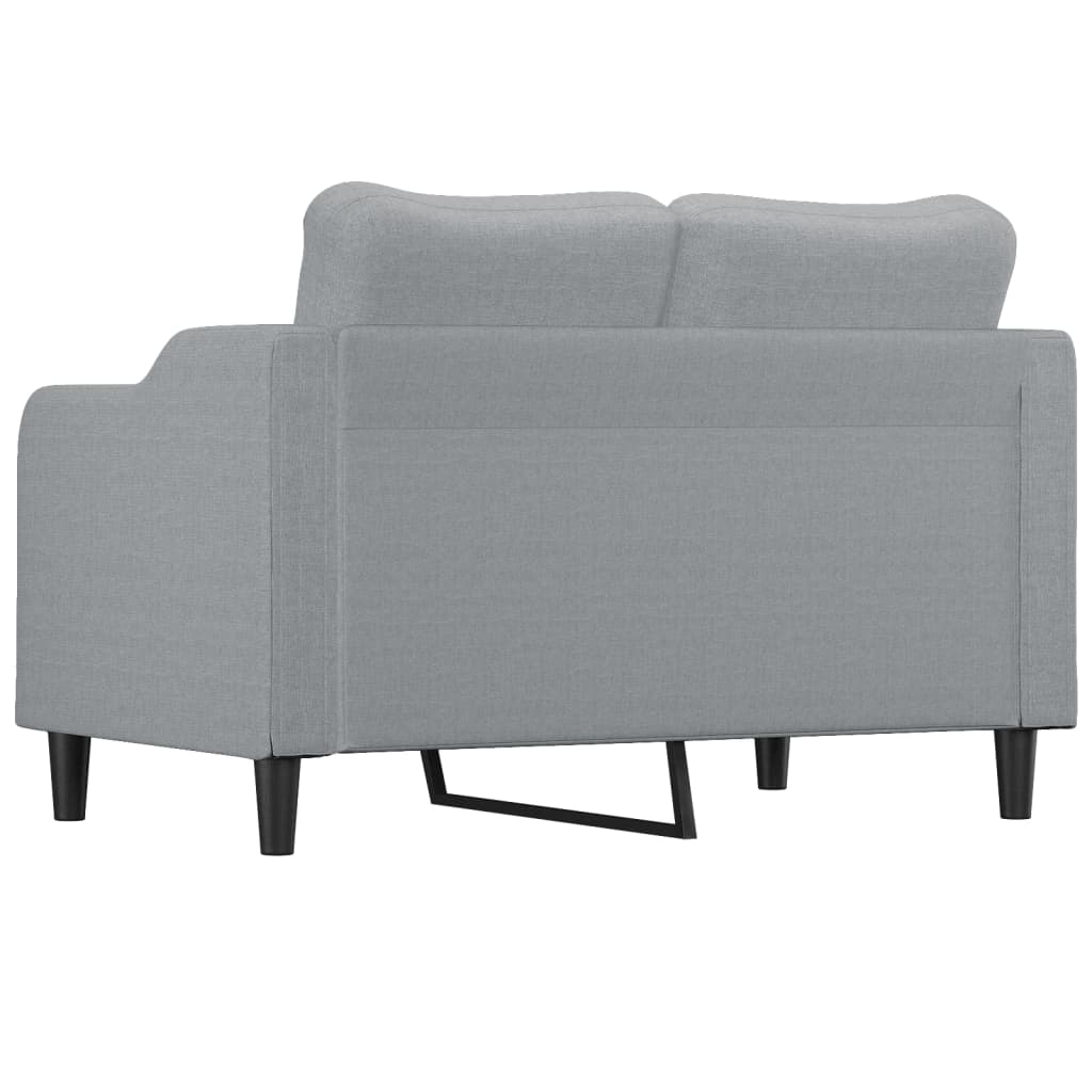 Canapé à 2 places Gris clair 120 cm Tissu - XIOS