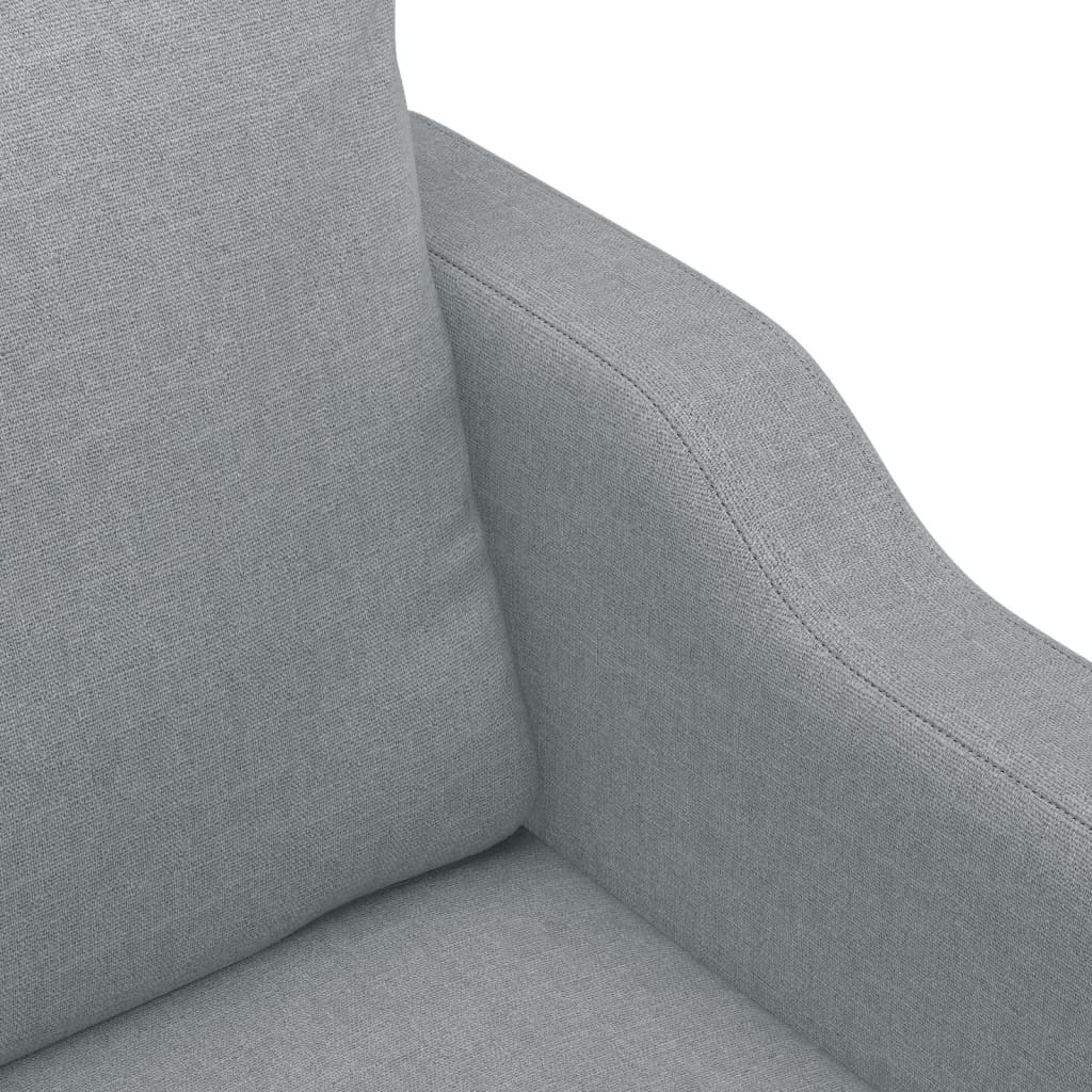 Canapé à 2 places Gris clair 120 cm Tissu - XIOS
