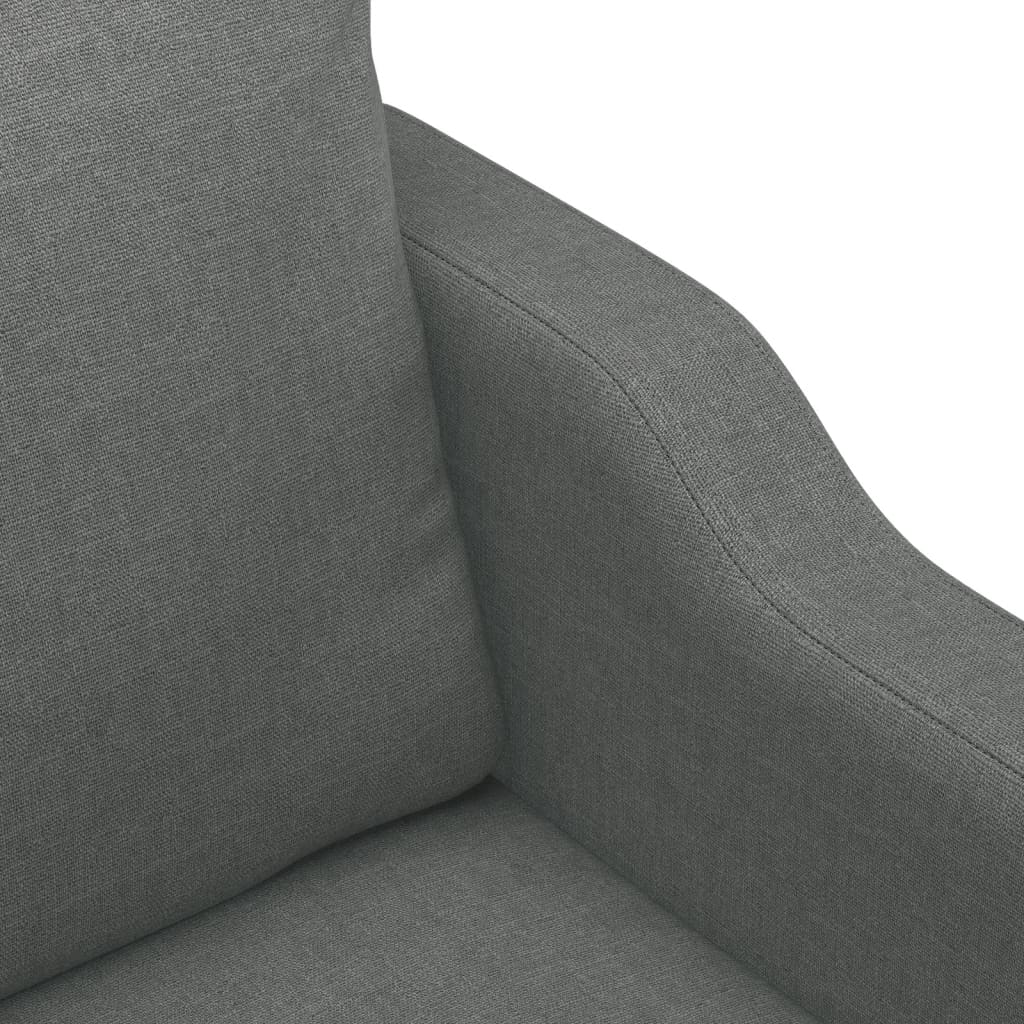 Canapé à 2 places Gris foncé 120 cm Tissu - XIOS