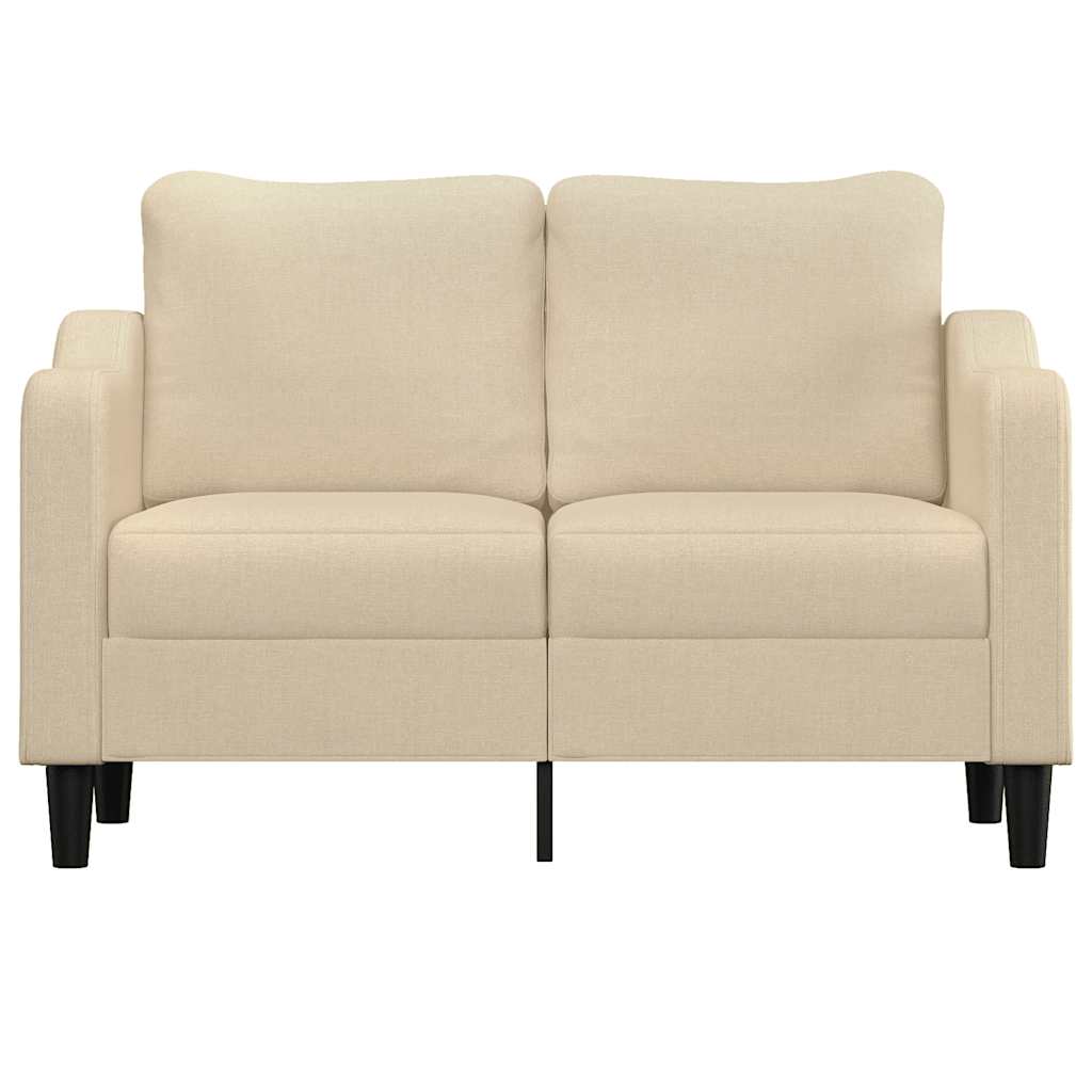Canapé à 2 places Crème 120 cm Tissu - XIOS