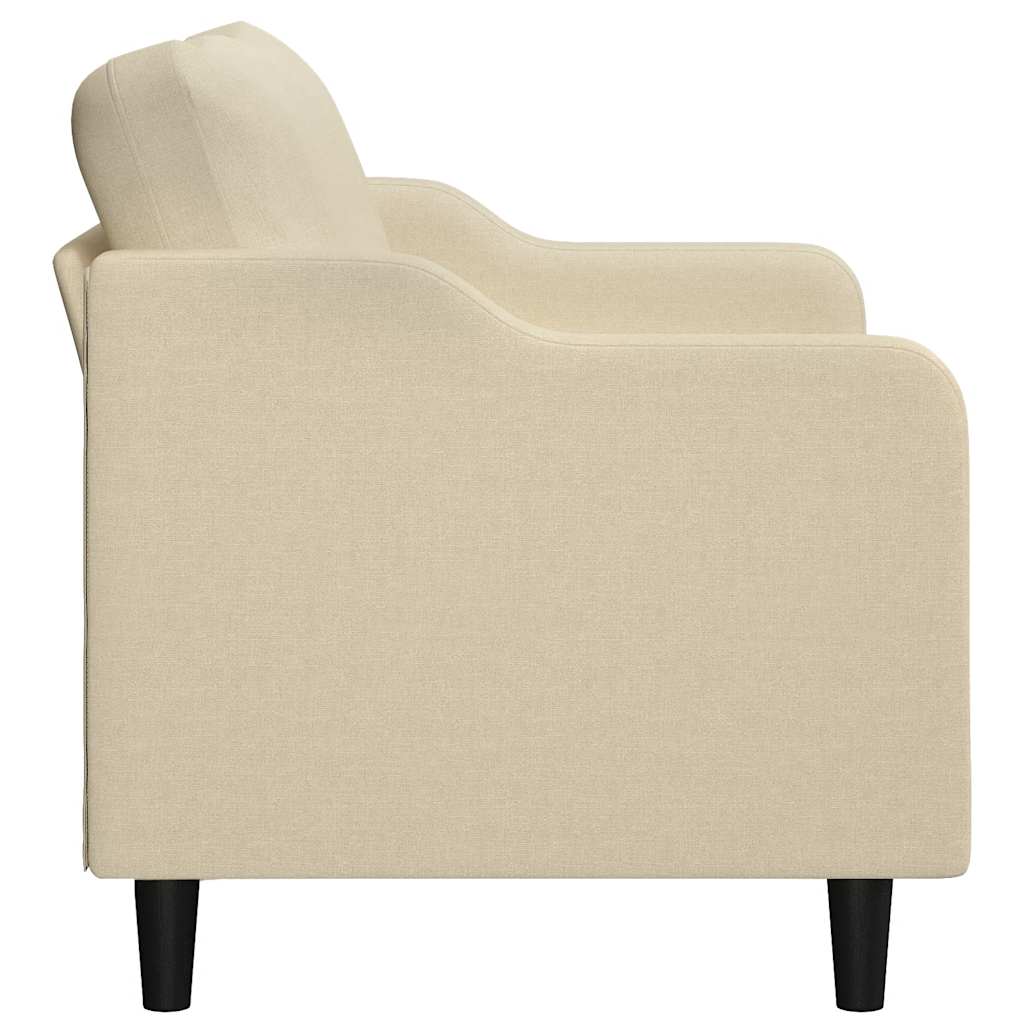 Canapé à 2 places Crème 120 cm Tissu - XIOS