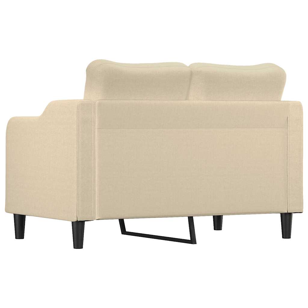 Canapé à 2 places Crème 120 cm Tissu - XIOS