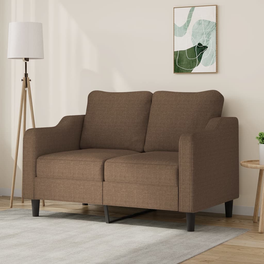 Canapé à 2 places Marron 120 cm Tissu - XIOS
