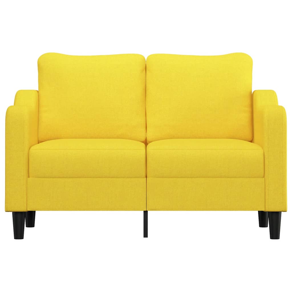 Canapé à 2 places Jaune clair 120 cm Tissu - XIOS