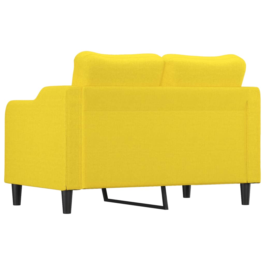 Canapé à 2 places Jaune clair 120 cm Tissu - XIOS