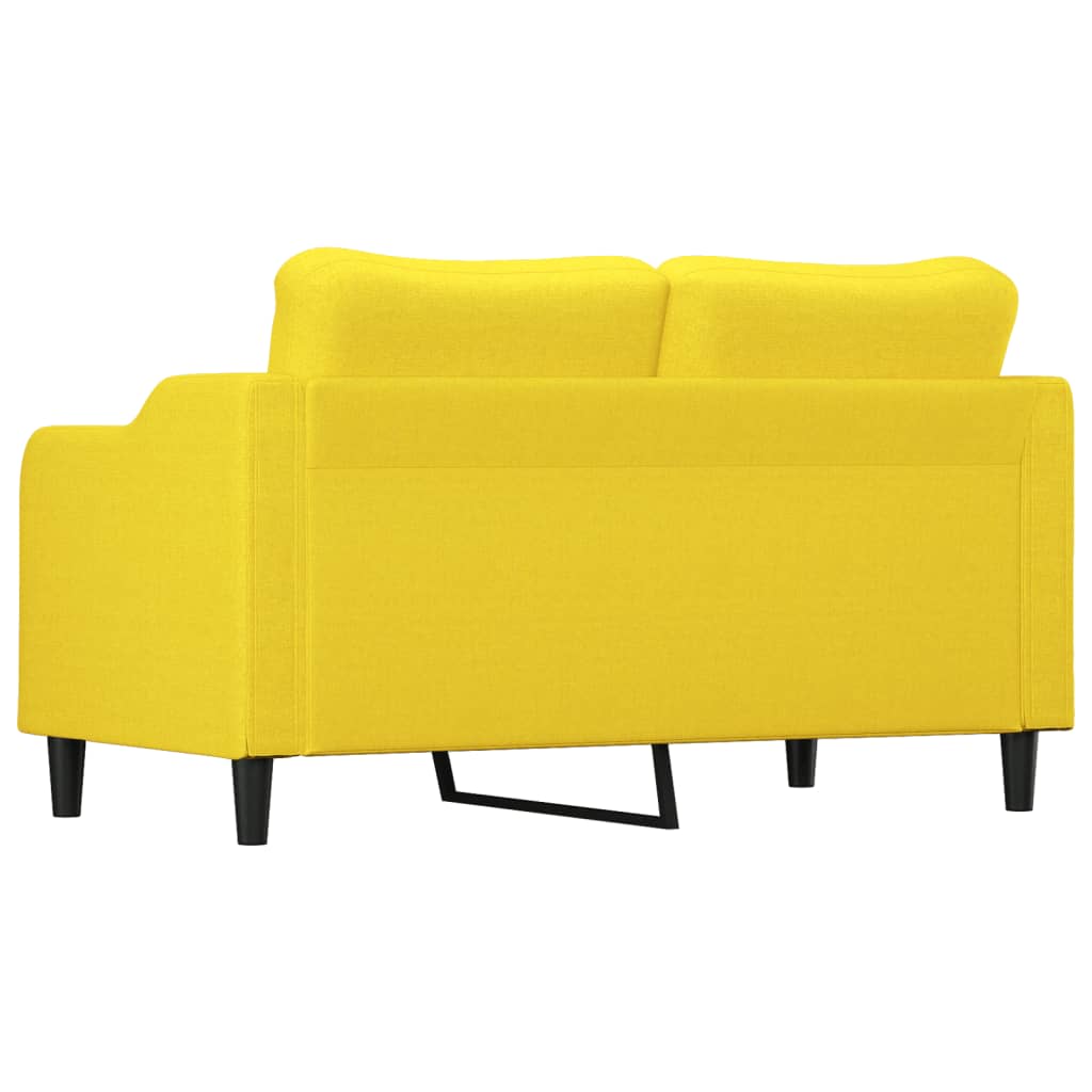 Canapé à 2 places Jaune clair 140 cm Tissu - XIOS