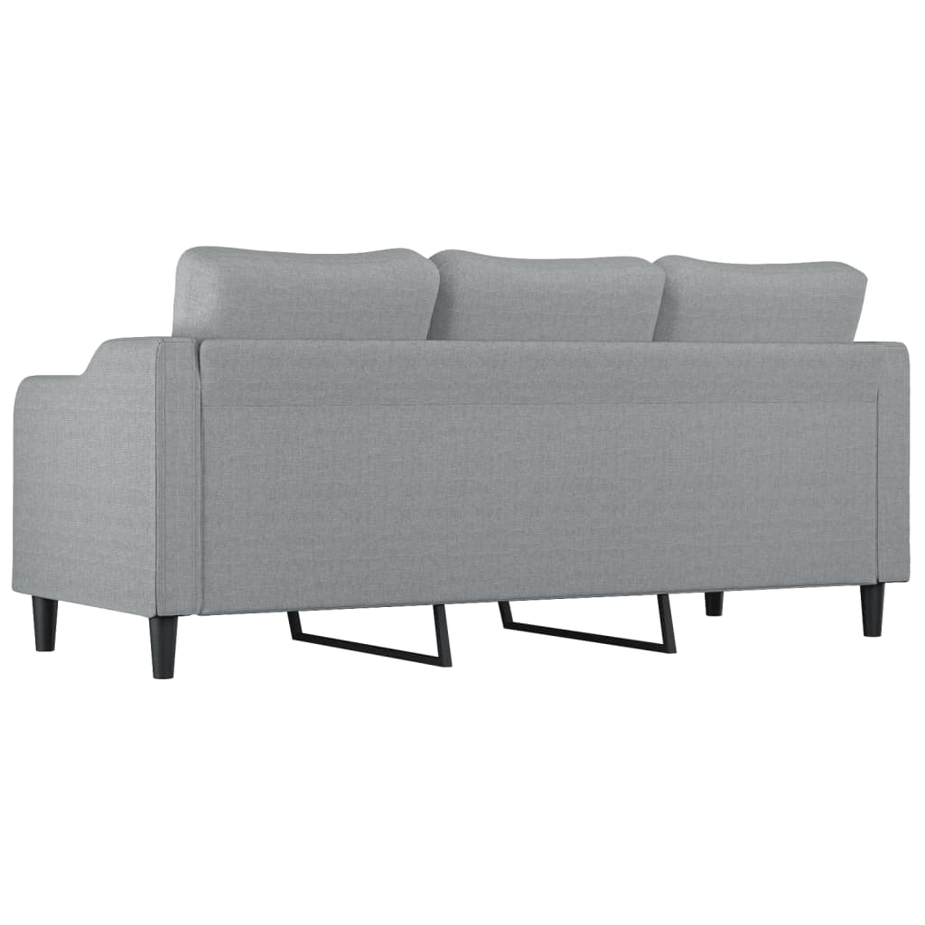 Canapé à 3 places Gris clair 180 cm Tissu - XIOS