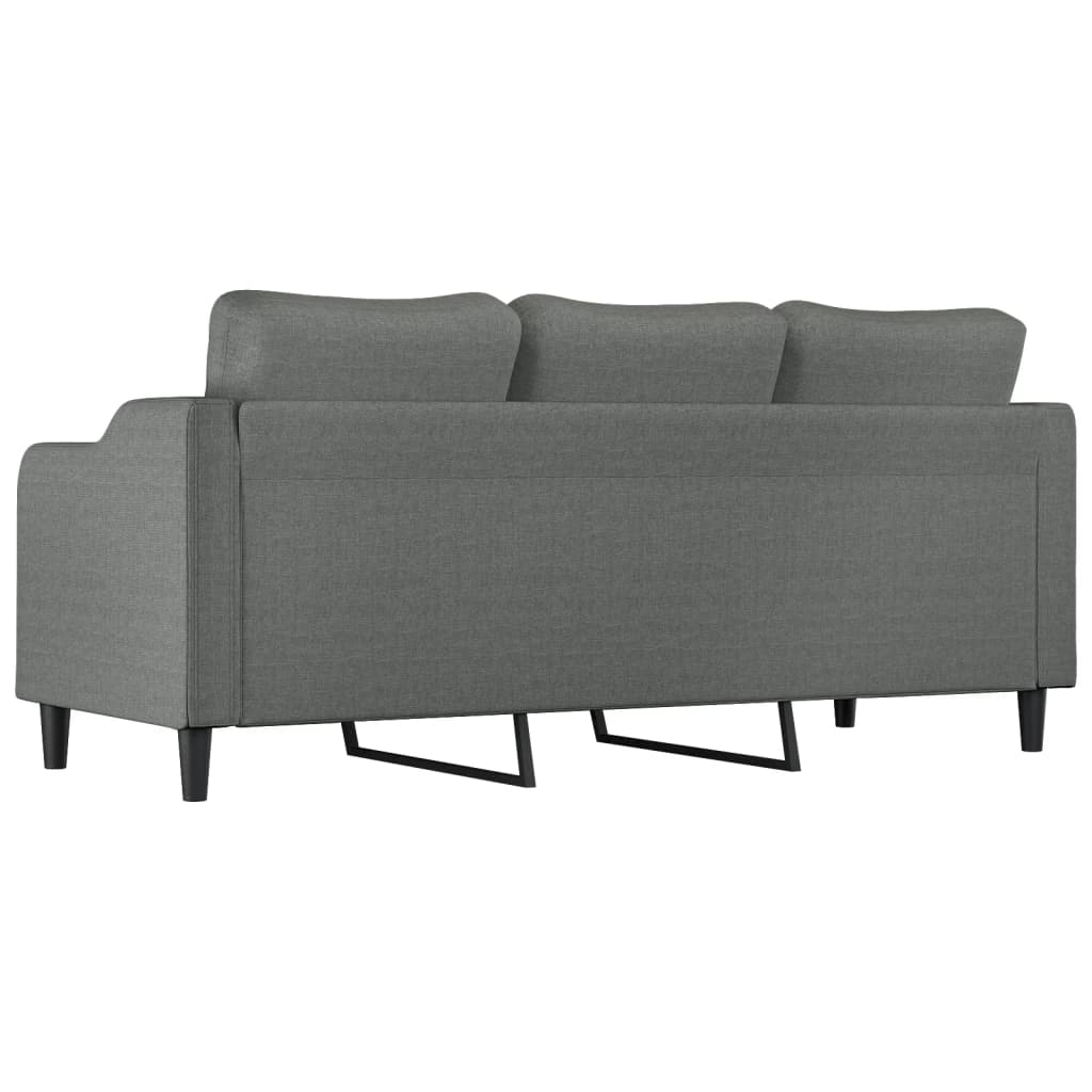 Canapé à 3 places Gris foncé 180 cm Tissu - XIOS