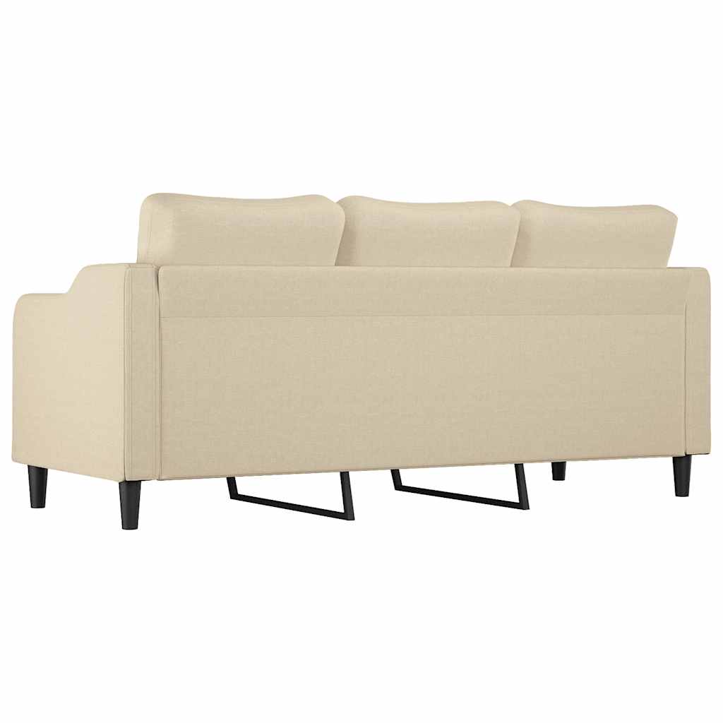 Canapé à 3 places Crème 180 cm Tissu - XIOS