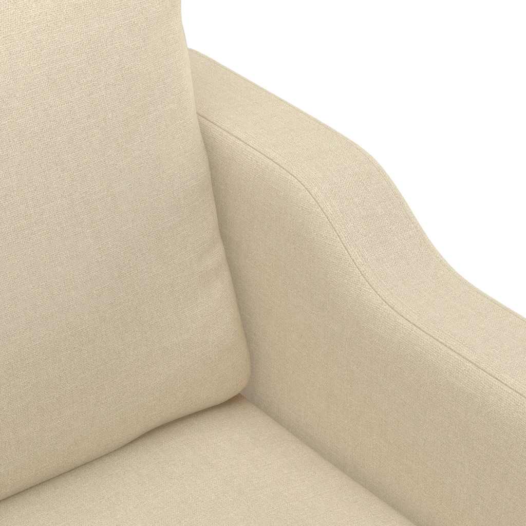 Canapé à 3 places Crème 180 cm Tissu - XIOS