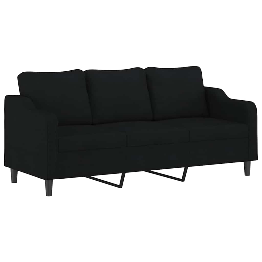 Canapé à 3 places Noir 180 cm Tissu - XIOS