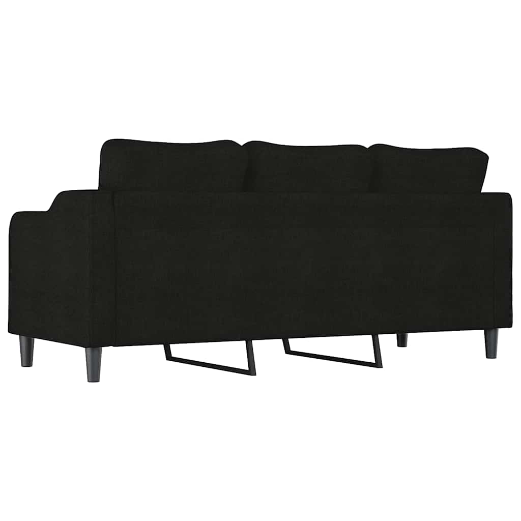 Canapé à 3 places Noir 180 cm Tissu - XIOS