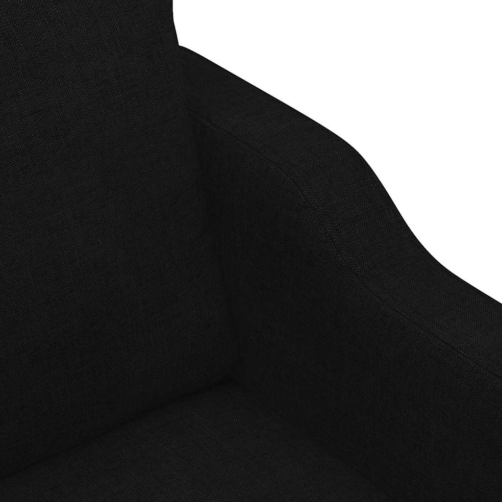 Canapé à 3 places Noir 180 cm Tissu - XIOS