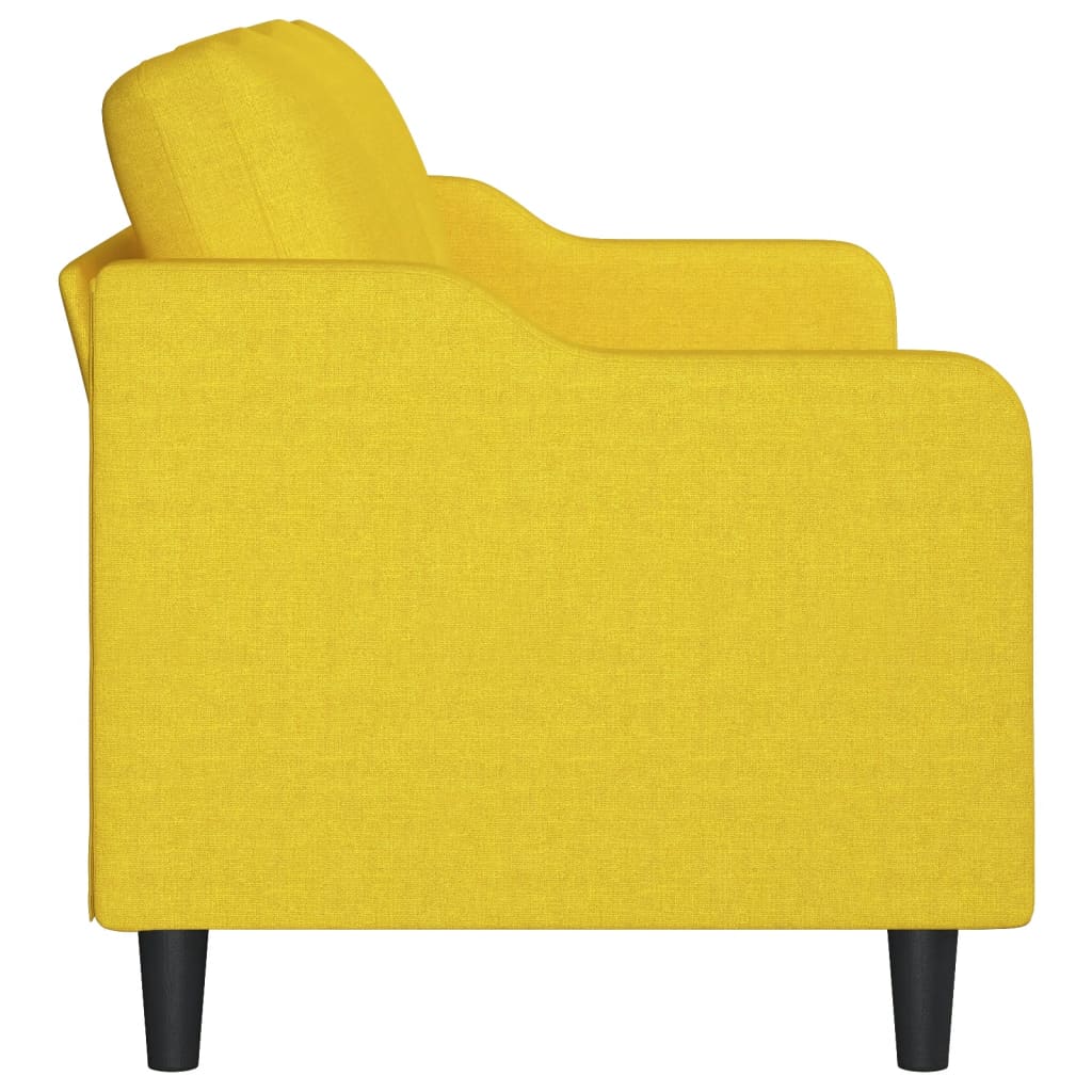 Canapé à 3 places Jaune clair 180 cm Tissu - XIOS