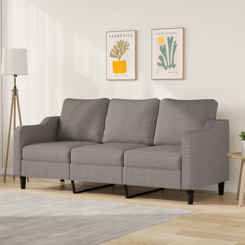 Canapé à 3 places Taupe 180 cm Tissu - XIOS