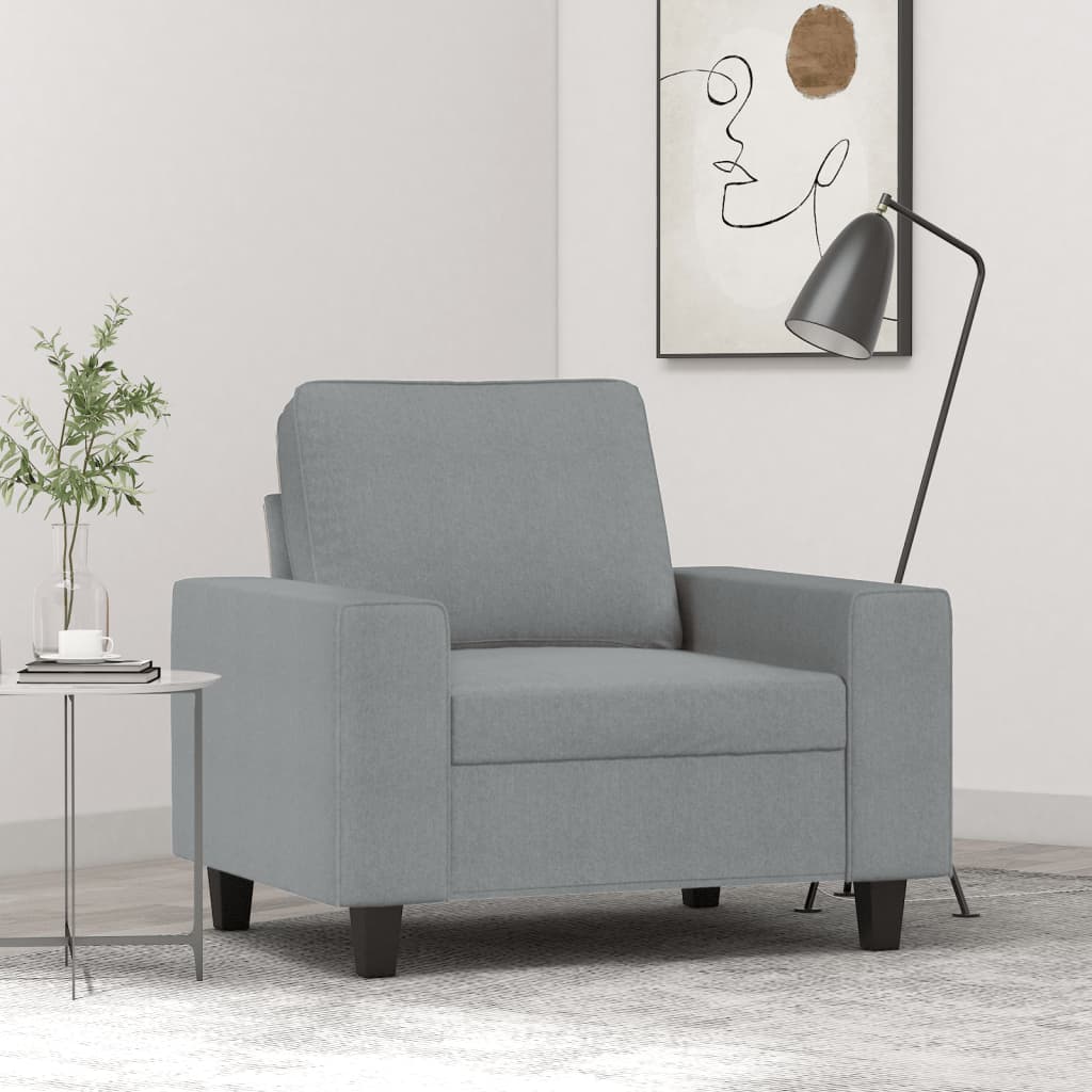 Fauteuil Gris clair 60 cm Tissu - XIOS