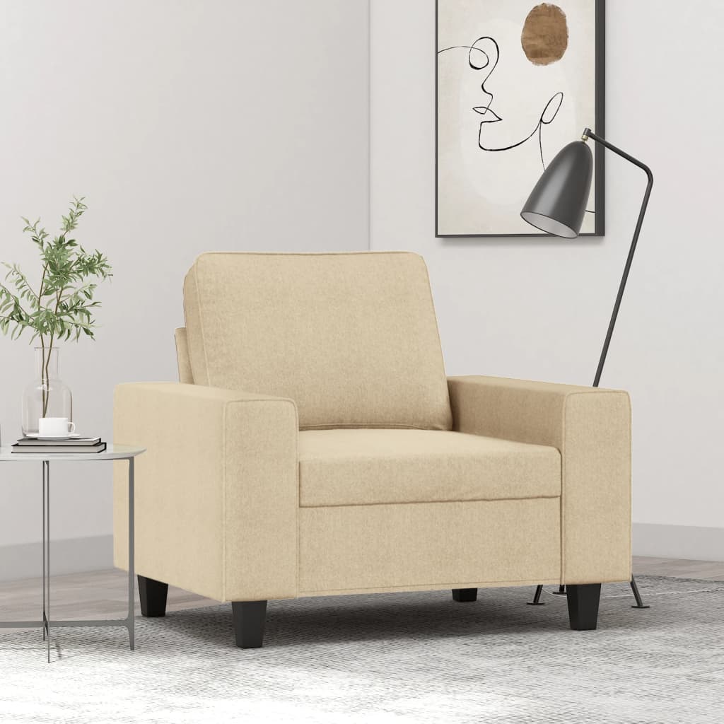 Fauteuil Crème 60 cm Tissu - XIOS
