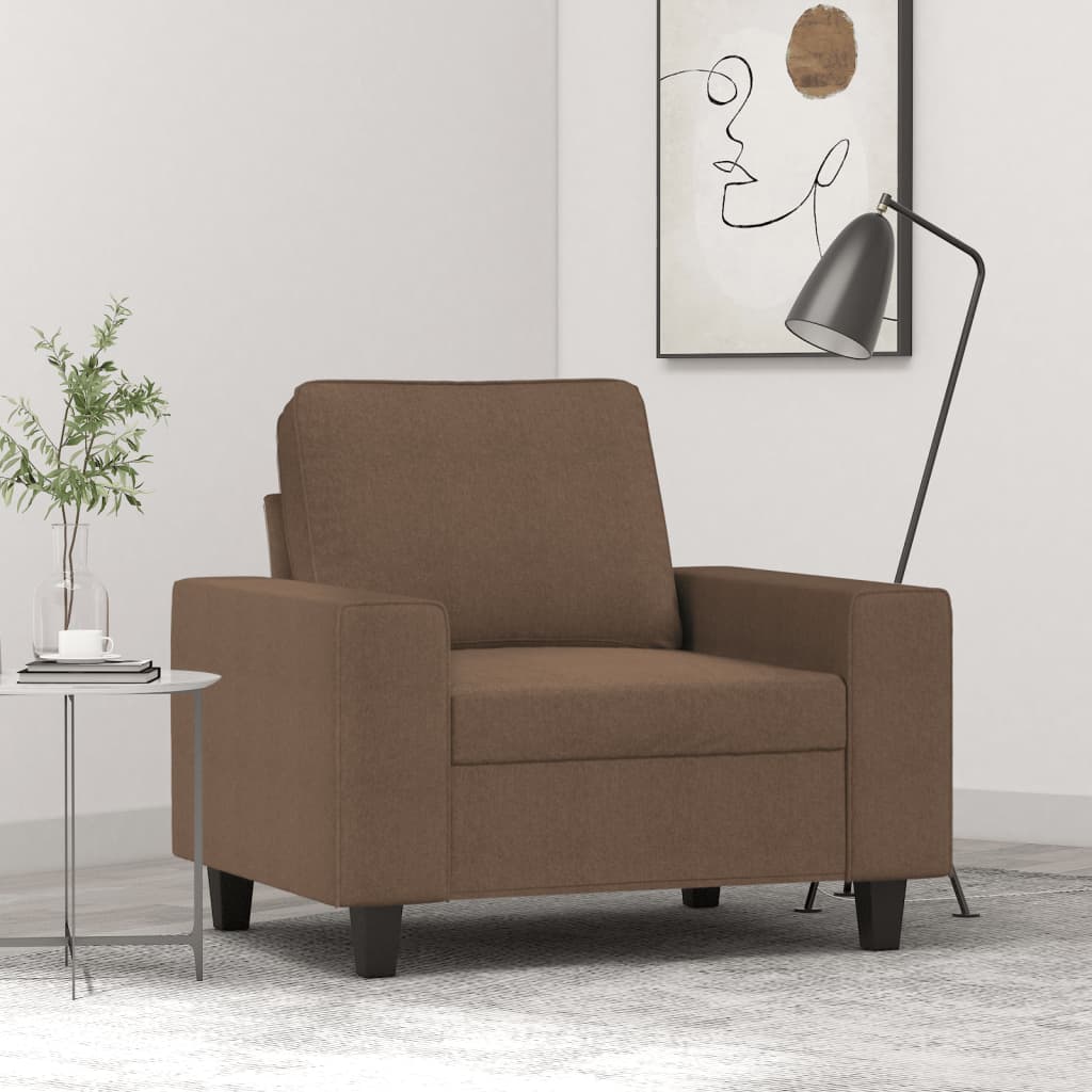 Fauteuil Marron 60 cm Tissu - XIOS