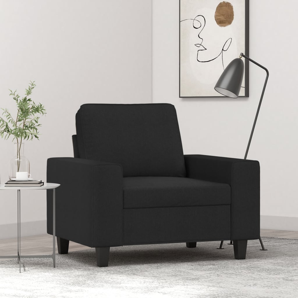 Fauteuil Noir 60 cm Tissu - XIOS