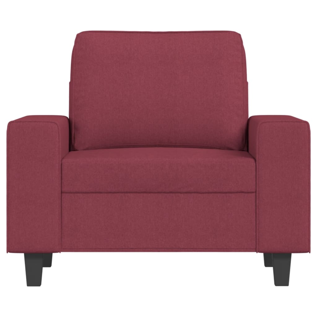 Fauteuil Rouge bordeaux 60 cm Tissu - XIOS