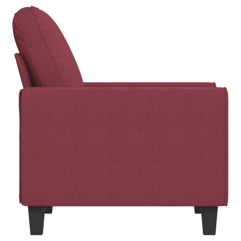 Fauteuil Rouge bordeaux 60 cm Tissu - XIOS