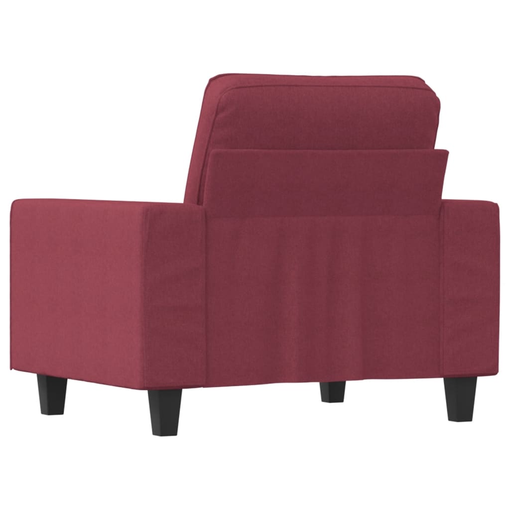 Fauteuil Rouge bordeaux 60 cm Tissu - XIOS