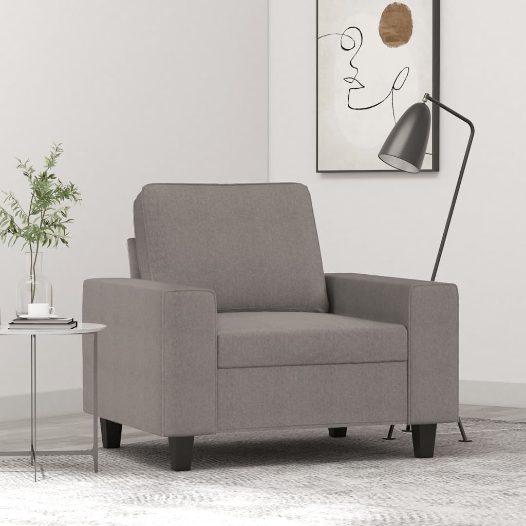 Fauteuil Taupe 60 cm Tissu - XIOS