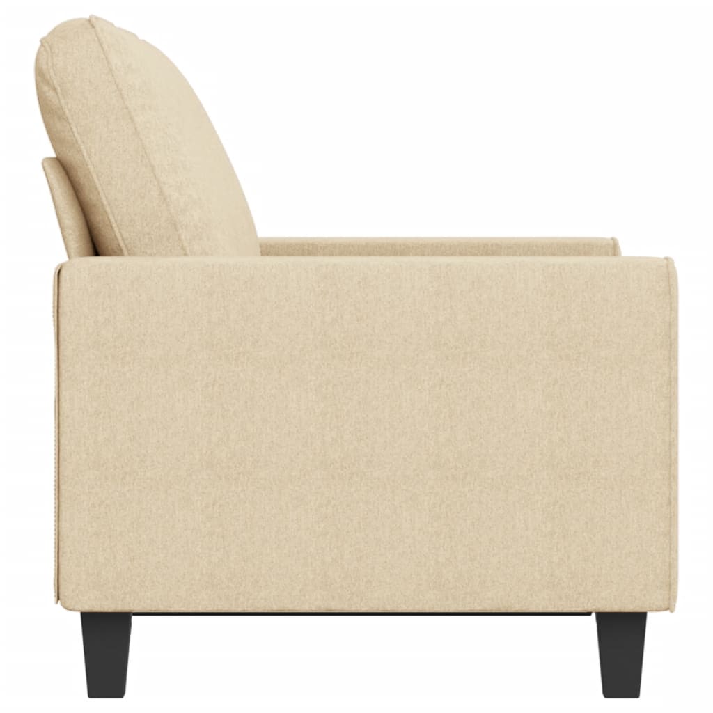 Canapé à 2 places Crème 120 cm Tissu - XIOS