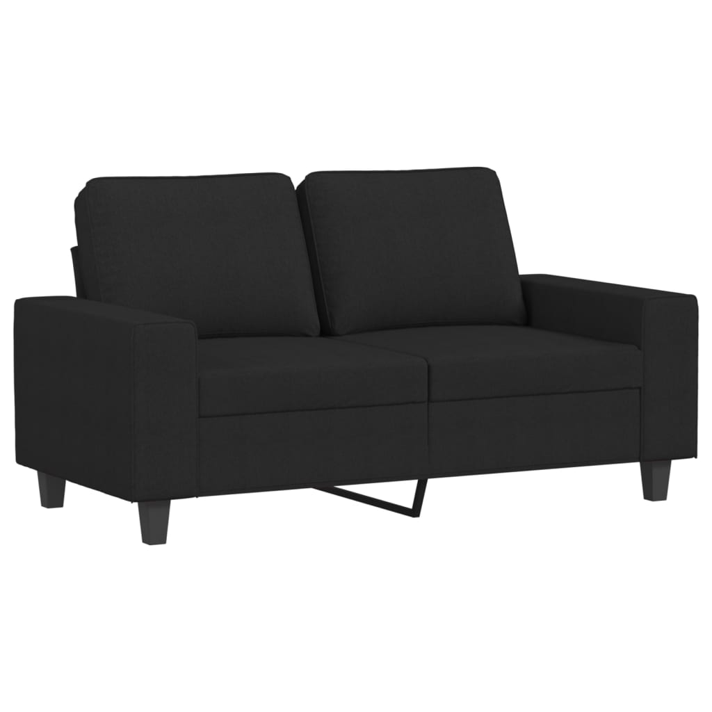 Canapé à 2 places Noir 120 cm Tissu - XIOS