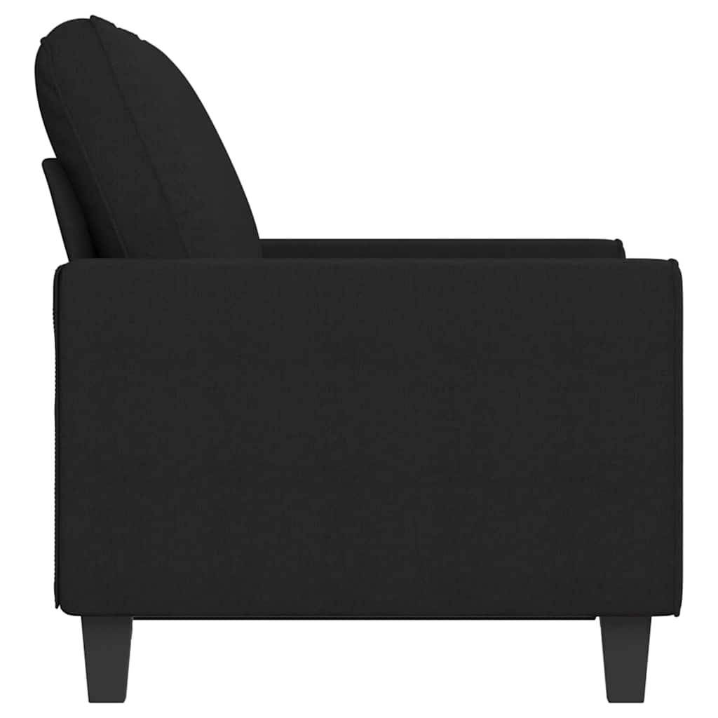 Canapé à 2 places Noir 120 cm Tissu - XIOS