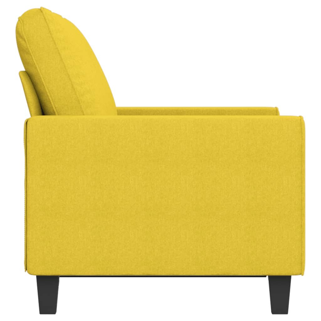 Canapé à 2 places Jaune clair 120 cm Tissu - XIOS