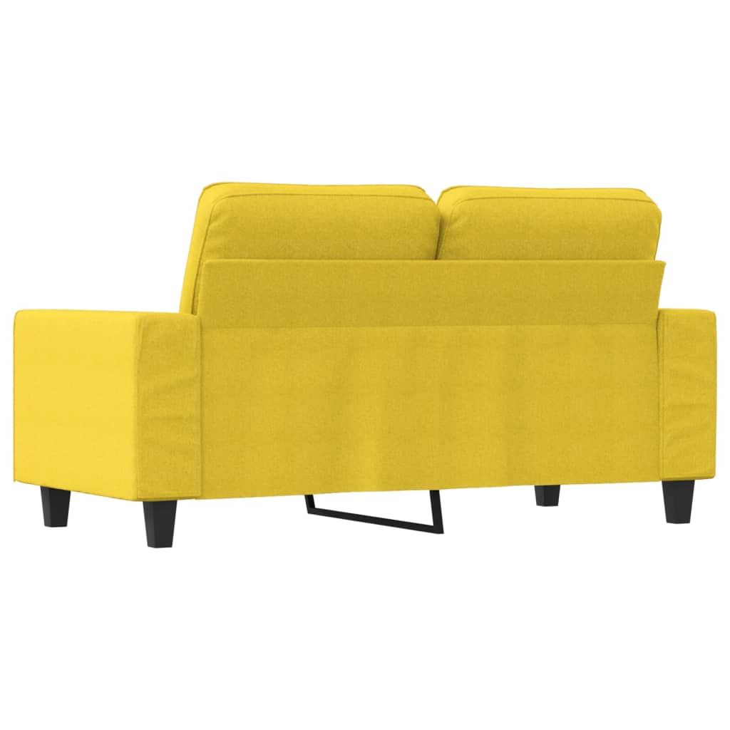 Canapé à 2 places Jaune clair 120 cm Tissu - XIOS